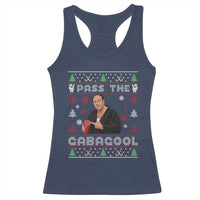 Pass The Gabagool Ugly Christmas Racerback Tank Top Retro TV Show Funny - Wonder Print Shop