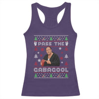 Pass The Gabagool Ugly Christmas Racerback Tank Top Retro TV Show Funny - Wonder Print Shop