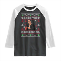 Pass The Gabagool Ugly Christmas Raglan Shirt Retro TV Show Funny - Wonder Print Shop