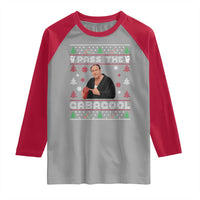 Pass The Gabagool Ugly Christmas Raglan Shirt Retro TV Show Funny - Wonder Print Shop