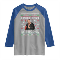Pass The Gabagool Ugly Christmas Raglan Shirt Retro TV Show Funny - Wonder Print Shop