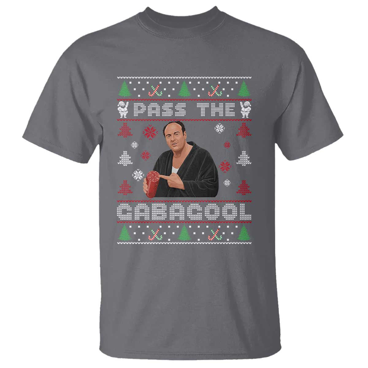 Pass The Gabagool Ugly Christmas T Shirt Retro TV Show Funny - Wonder Print Shop