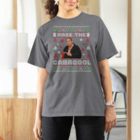 Pass The Gabagool Ugly Christmas T Shirt For Women Retro TV Show Funny - Wonder Print Shop
