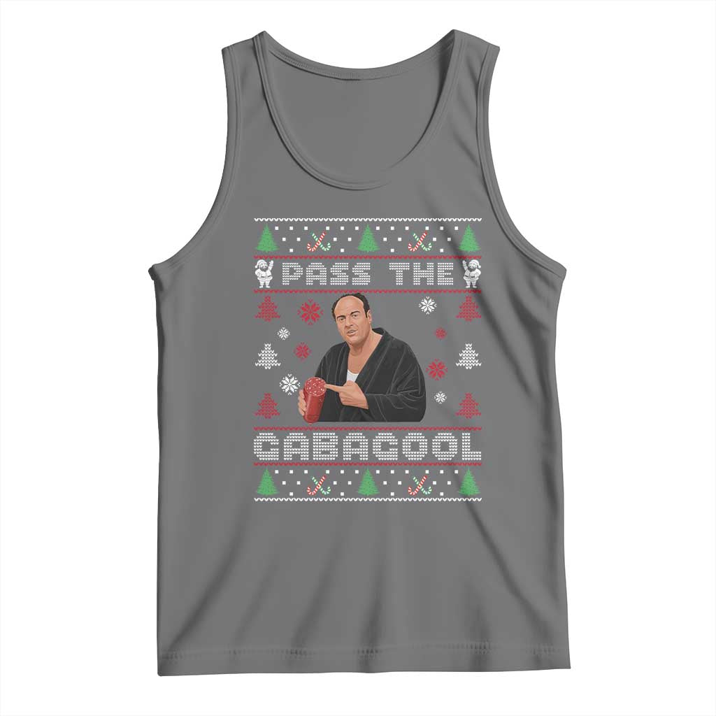 Pass The Gabagool Ugly Christmas Tank Top Retro TV Show Funny - Wonder Print Shop