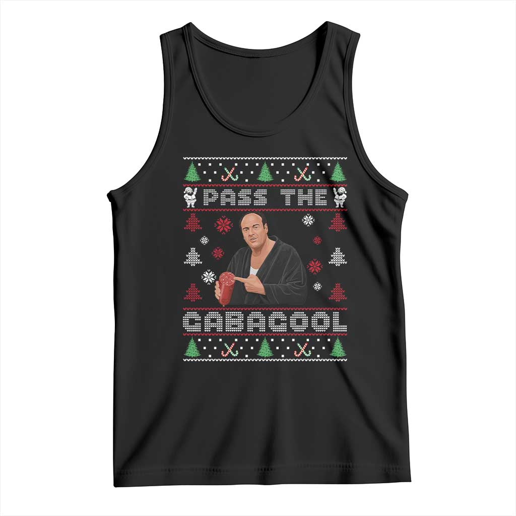 Pass The Gabagool Ugly Christmas Tank Top Retro TV Show Funny - Wonder Print Shop