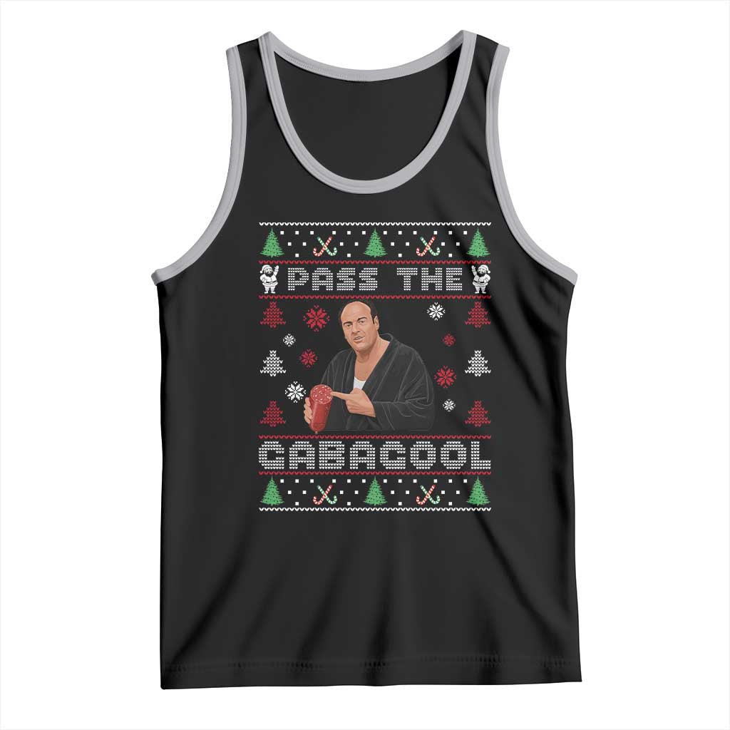 Pass The Gabagool Ugly Christmas Tank Top Retro TV Show Funny - Wonder Print Shop