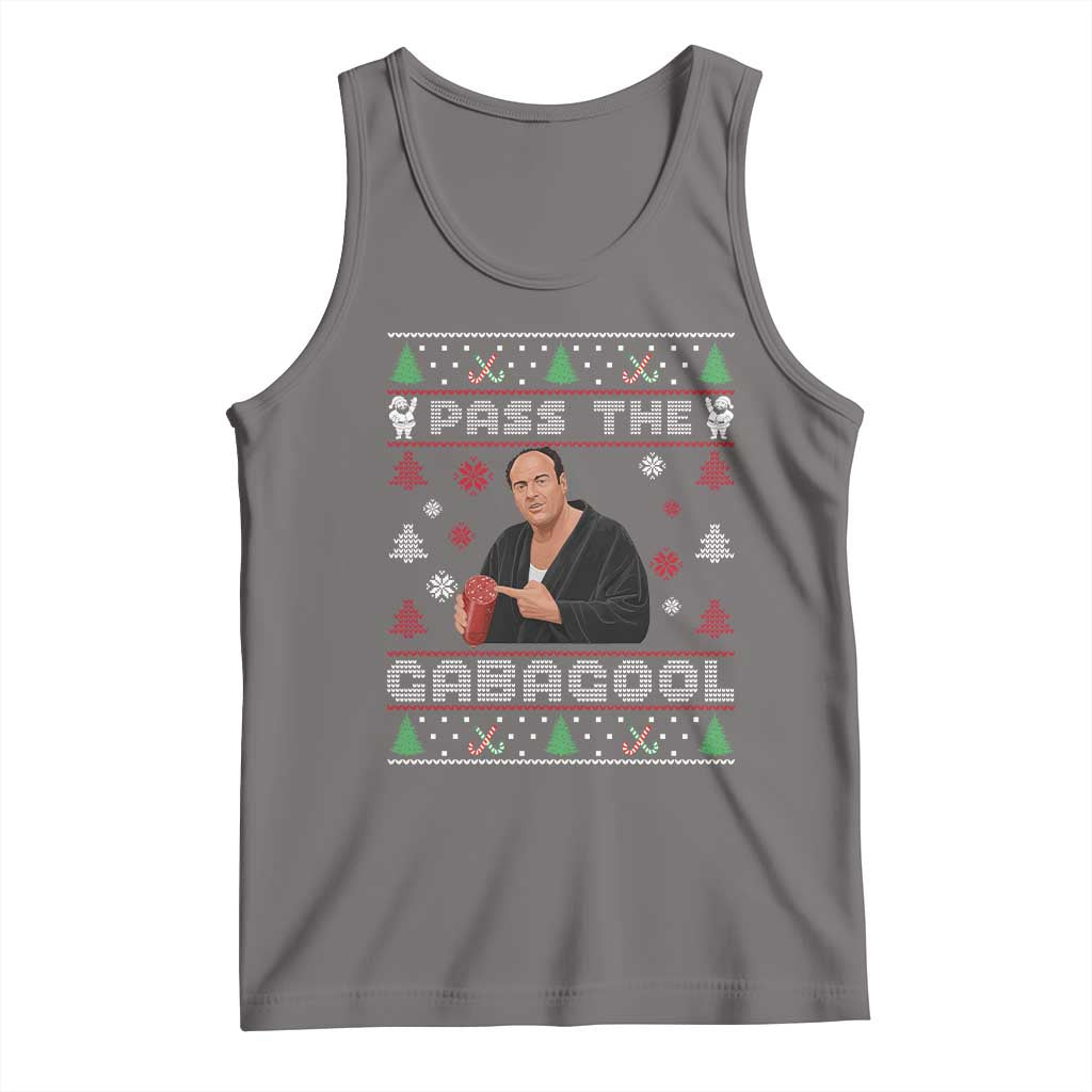 Pass The Gabagool Ugly Christmas Tank Top Retro TV Show Funny - Wonder Print Shop