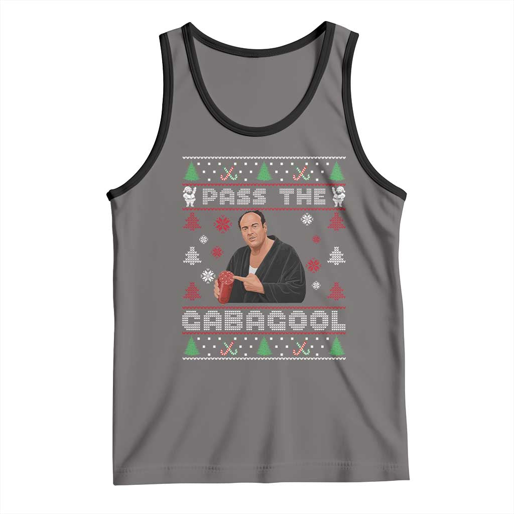 Pass The Gabagool Ugly Christmas Tank Top Retro TV Show Funny - Wonder Print Shop
