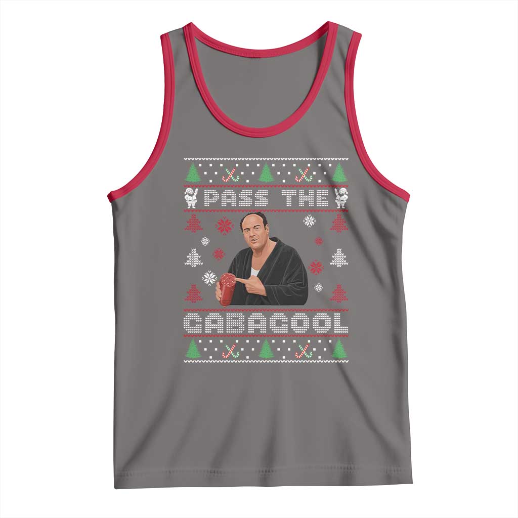 Pass The Gabagool Ugly Christmas Tank Top Retro TV Show Funny - Wonder Print Shop