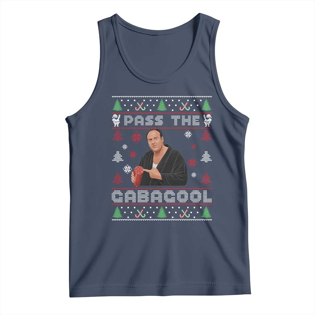 Pass The Gabagool Ugly Christmas Tank Top Retro TV Show Funny - Wonder Print Shop