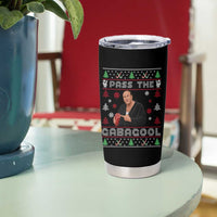 Pass The Gabagool Ugly Christmas Tumbler Cup Retro TV Show Funny - Wonder Print Shop