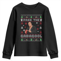 Pass The Gabagool Ugly Christmas Youth Sweatshirt Retro TV Show Funny - Wonder Print Shop