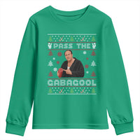 Pass The Gabagool Ugly Christmas Youth Sweatshirt Retro TV Show Funny - Wonder Print Shop