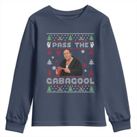 Pass The Gabagool Ugly Christmas Youth Sweatshirt Retro TV Show Funny - Wonder Print Shop