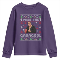 Pass The Gabagool Ugly Christmas Youth Sweatshirt Retro TV Show Funny - Wonder Print Shop