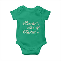 Merrier With a Martini Christmas Baby Onesie - Wonder Print Shop
