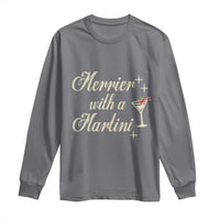 Merrier With a Martini Christmas Long Sleeve Shirt - Wonder Print Shop