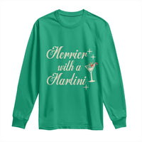 Merrier With a Martini Christmas Long Sleeve Shirt - Wonder Print Shop