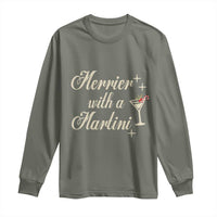 Merrier With a Martini Christmas Long Sleeve Shirt - Wonder Print Shop
