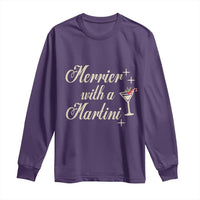 Merrier With a Martini Christmas Long Sleeve Shirt - Wonder Print Shop