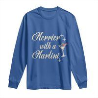 Merrier With a Martini Christmas Long Sleeve Shirt - Wonder Print Shop