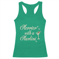 Merrier With a Martini Christmas Racerback Tank Top - Wonder Print Shop