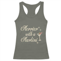 Merrier With a Martini Christmas Racerback Tank Top - Wonder Print Shop