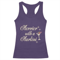 Merrier With a Martini Christmas Racerback Tank Top - Wonder Print Shop