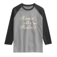 Merrier With a Martini Christmas Raglan Shirt - Wonder Print Shop