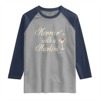 Merrier With a Martini Christmas Raglan Shirt - Wonder Print Shop