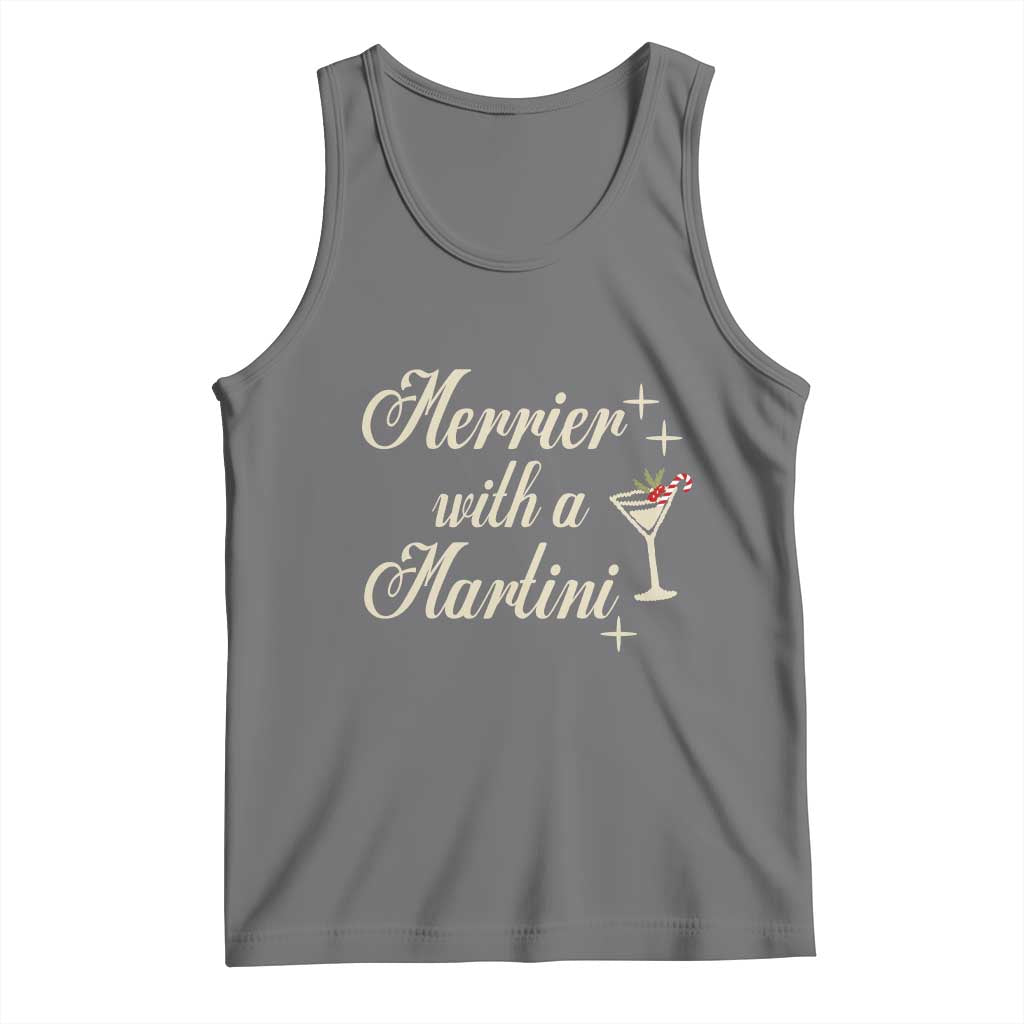 Merrier With a Martini Christmas Tank Top - Wonder Print Shop