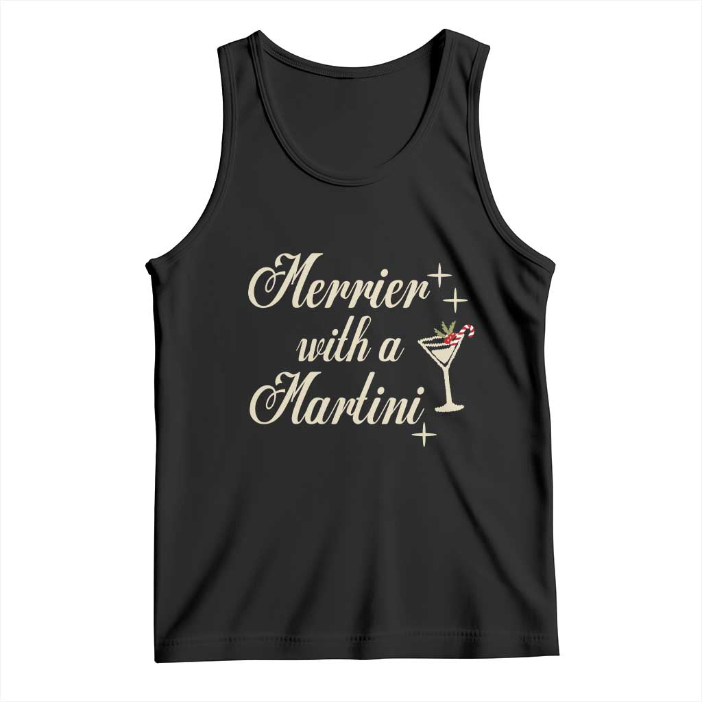 Merrier With a Martini Christmas Tank Top - Wonder Print Shop