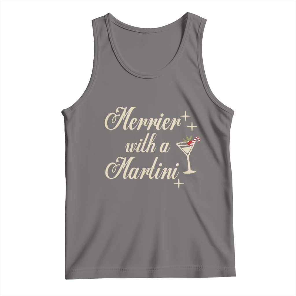 Merrier With a Martini Christmas Tank Top - Wonder Print Shop