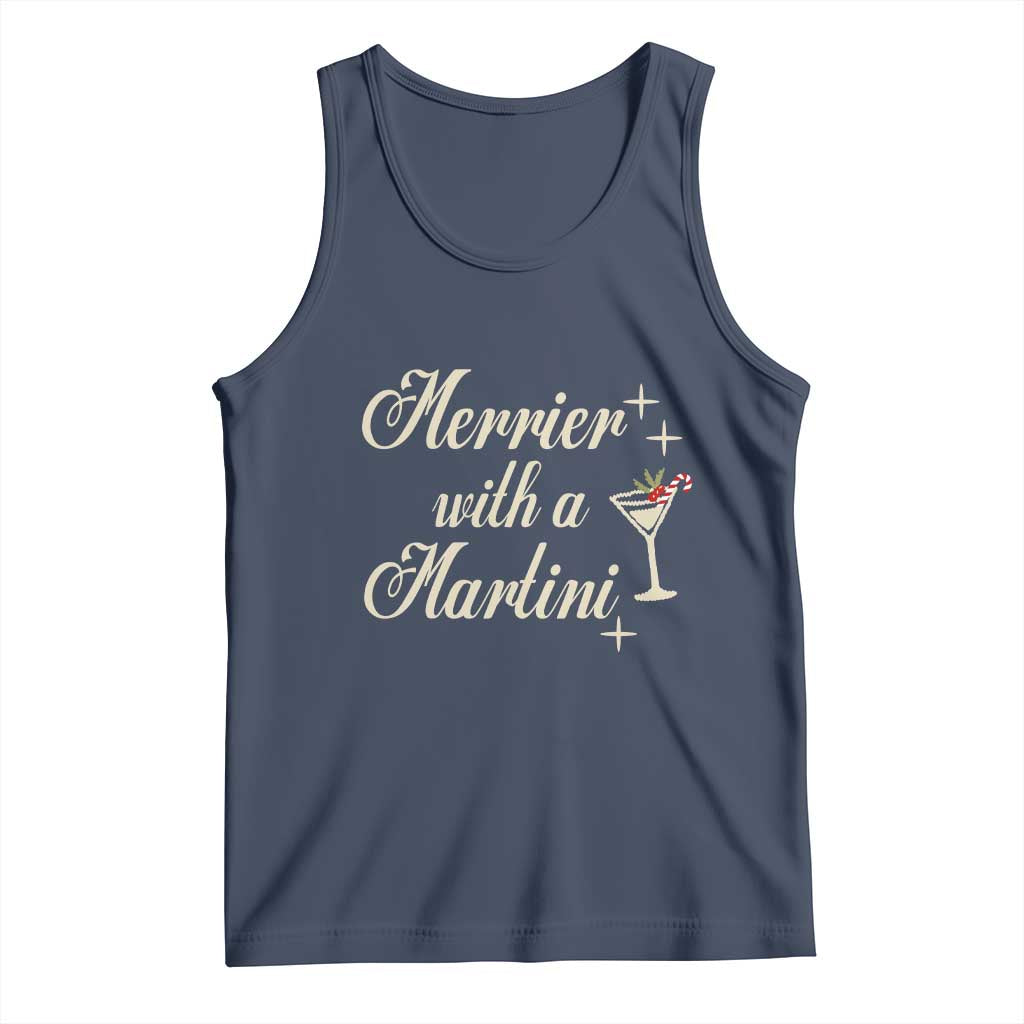 Merrier With a Martini Christmas Tank Top - Wonder Print Shop