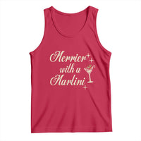 Merrier With a Martini Christmas Tank Top - Wonder Print Shop