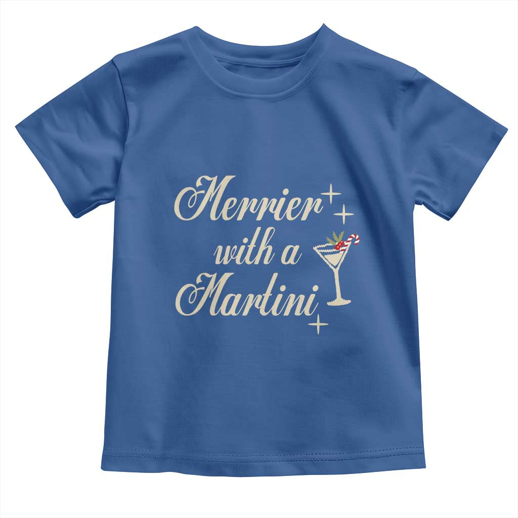 Merrier With a Martini Christmas Toddler T Shirt - Wonder Print Shop