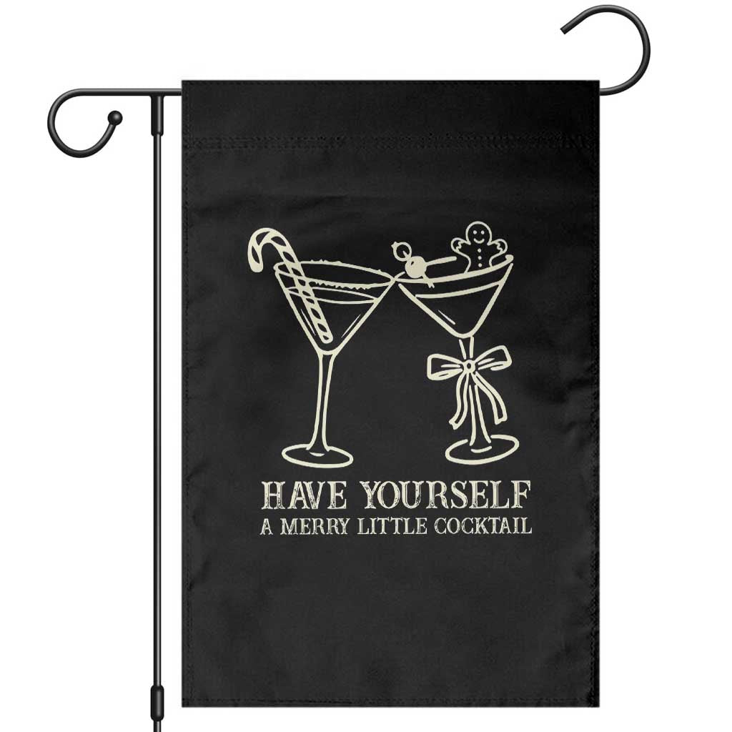 Christmas Cocktail Garden Flag Merry Little Cocktail Espresso Martini - Wonder Print Shop