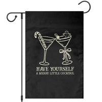 Christmas Cocktail Garden Flag Merry Little Cocktail Espresso Martini - Wonder Print Shop