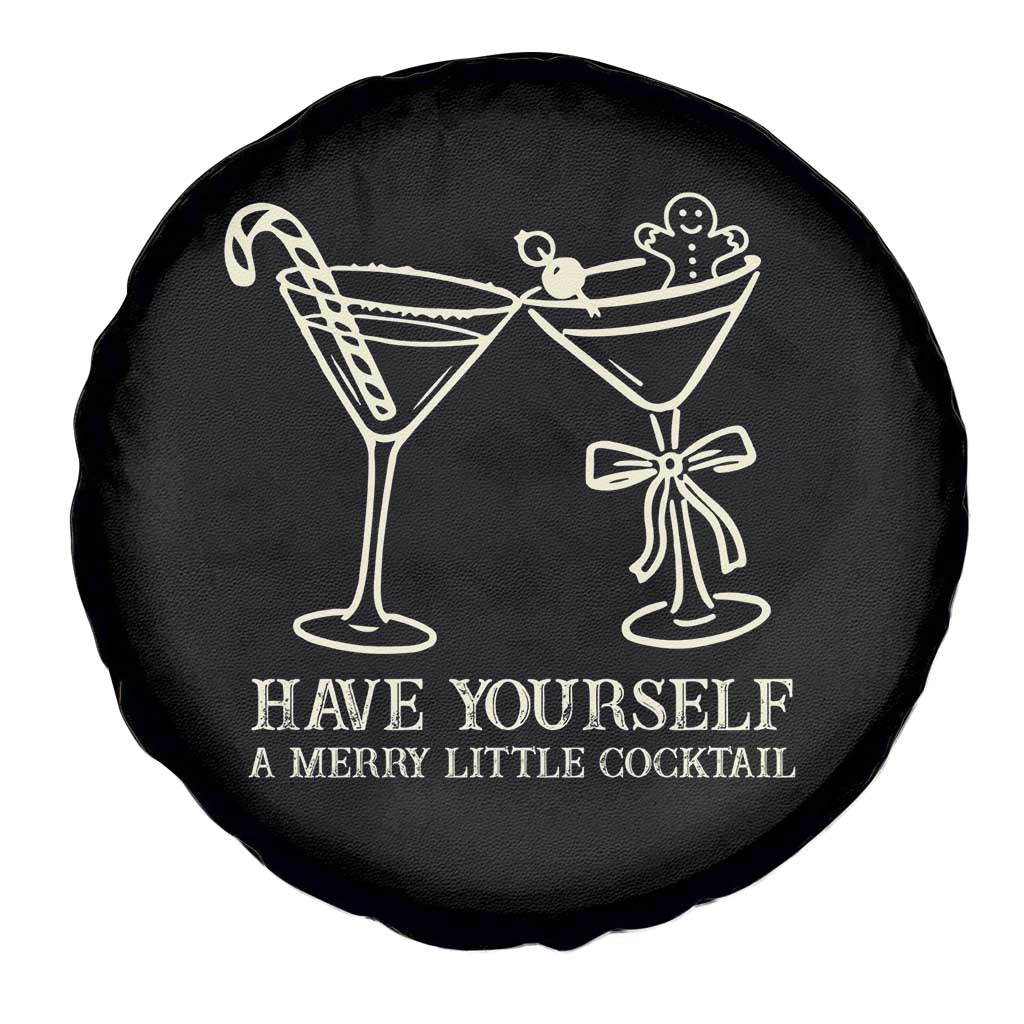 Christmas Cocktail Spare Tire Cover Merry Little Cocktail Espresso Martini - Wonder Print Shop