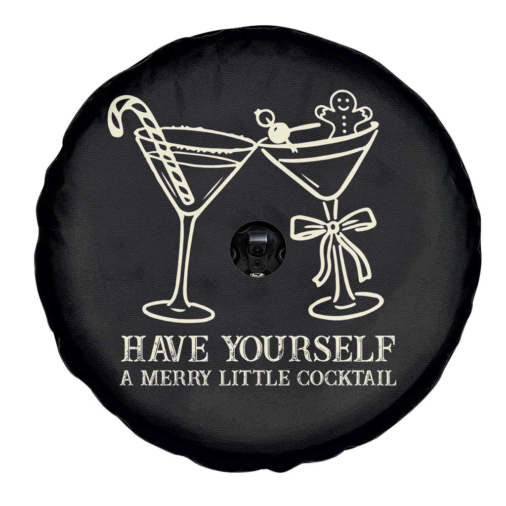 Christmas Cocktail Spare Tire Cover Merry Little Cocktail Espresso Martini - Wonder Print Shop