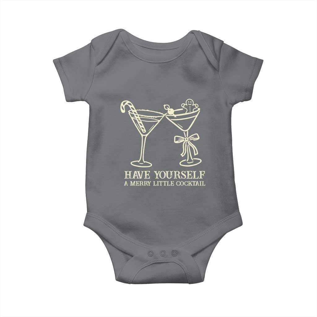 Christmas Cocktail Baby Onesie Merry Little Cocktail Espresso Martini - Wonder Print Shop