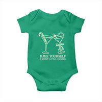 Christmas Cocktail Baby Onesie Merry Little Cocktail Espresso Martini - Wonder Print Shop