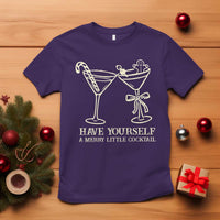 Christmas Cocktail T Shirt Merry Little Cocktail Espresso Martini - Wonder Print Shop