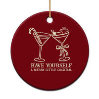 Christmas Cocktail Ceramic Ornament Merry Little Cocktail Espresso Martini - Wonder Print Shop