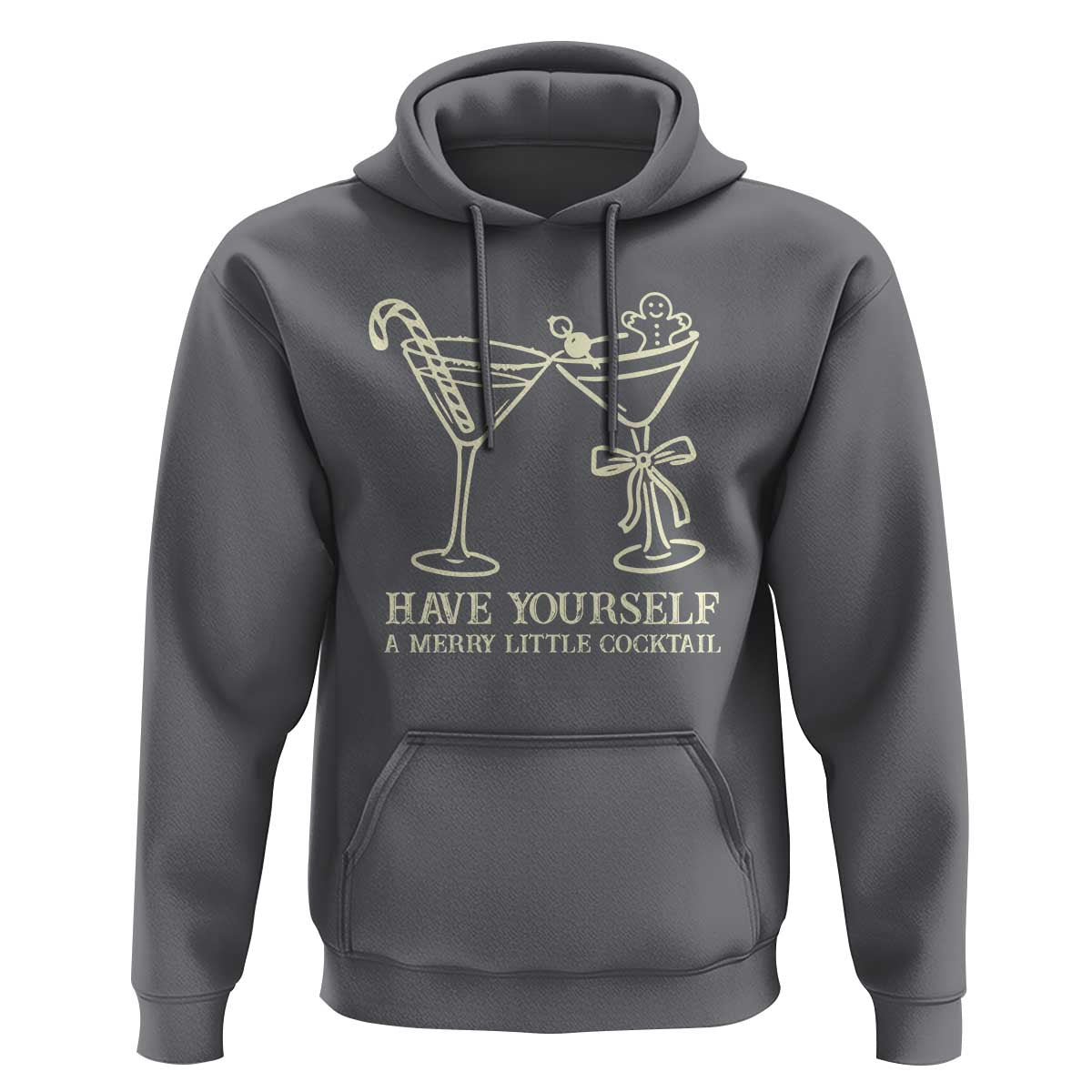 Christmas Cocktail Hoodie Merry Little Cocktail Espresso Martini - Wonder Print Shop