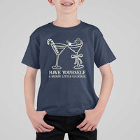 Christmas Cocktail T Shirt For Kid Merry Little Cocktail Espresso Martini - Wonder Print Shop