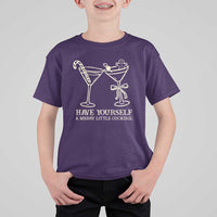 Christmas Cocktail T Shirt For Kid Merry Little Cocktail Espresso Martini - Wonder Print Shop