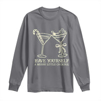 Christmas Cocktail Long Sleeve Shirt Merry Little Cocktail Espresso Martini - Wonder Print Shop
