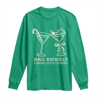 Christmas Cocktail Long Sleeve Shirt Merry Little Cocktail Espresso Martini - Wonder Print Shop