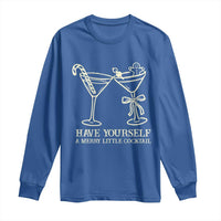 Christmas Cocktail Long Sleeve Shirt Merry Little Cocktail Espresso Martini - Wonder Print Shop
